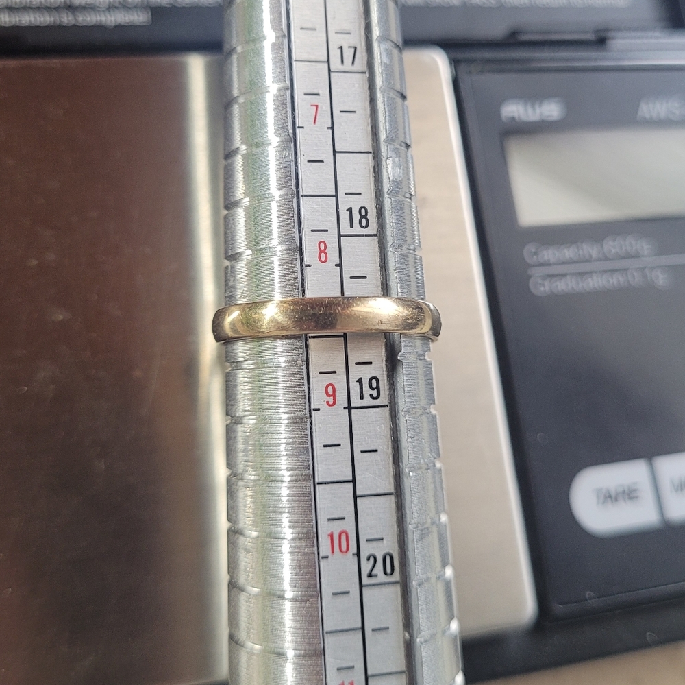 14k gold plain band ring